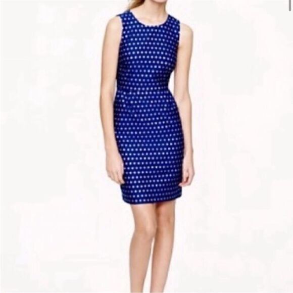 J. Crew Sparkle Polka Dot Dress in Blue and Silver - Picture 2 of 14